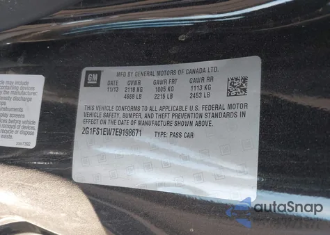 2014 Chevrolet Camaro 1Ss from USA, damaged, VIN 2G1FS1EW7E9198671